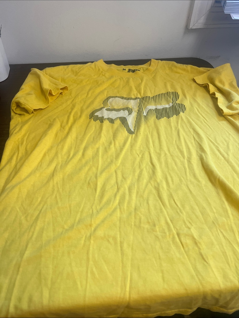 Fox Men's Yellow Graphic Logo Tee